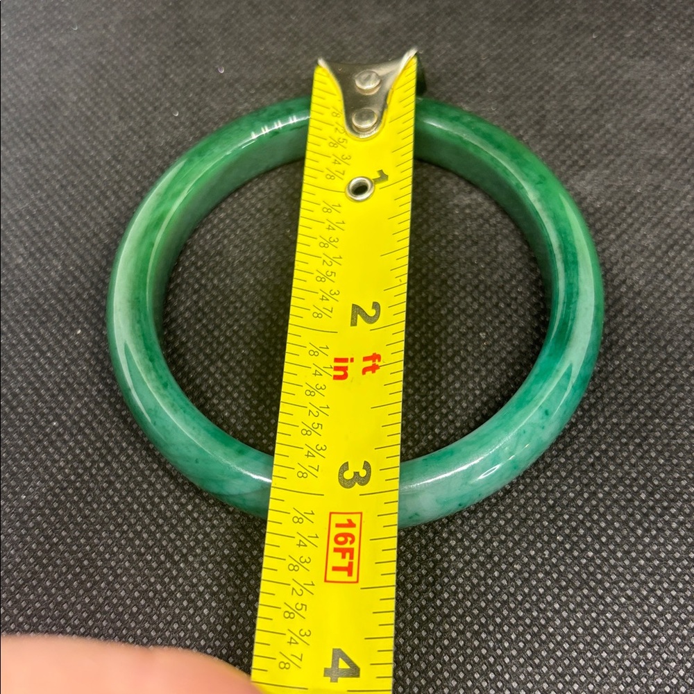 Green Agate Bangle Bracelet - image 5